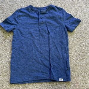 GAP Navy Buttoned Henley Tee